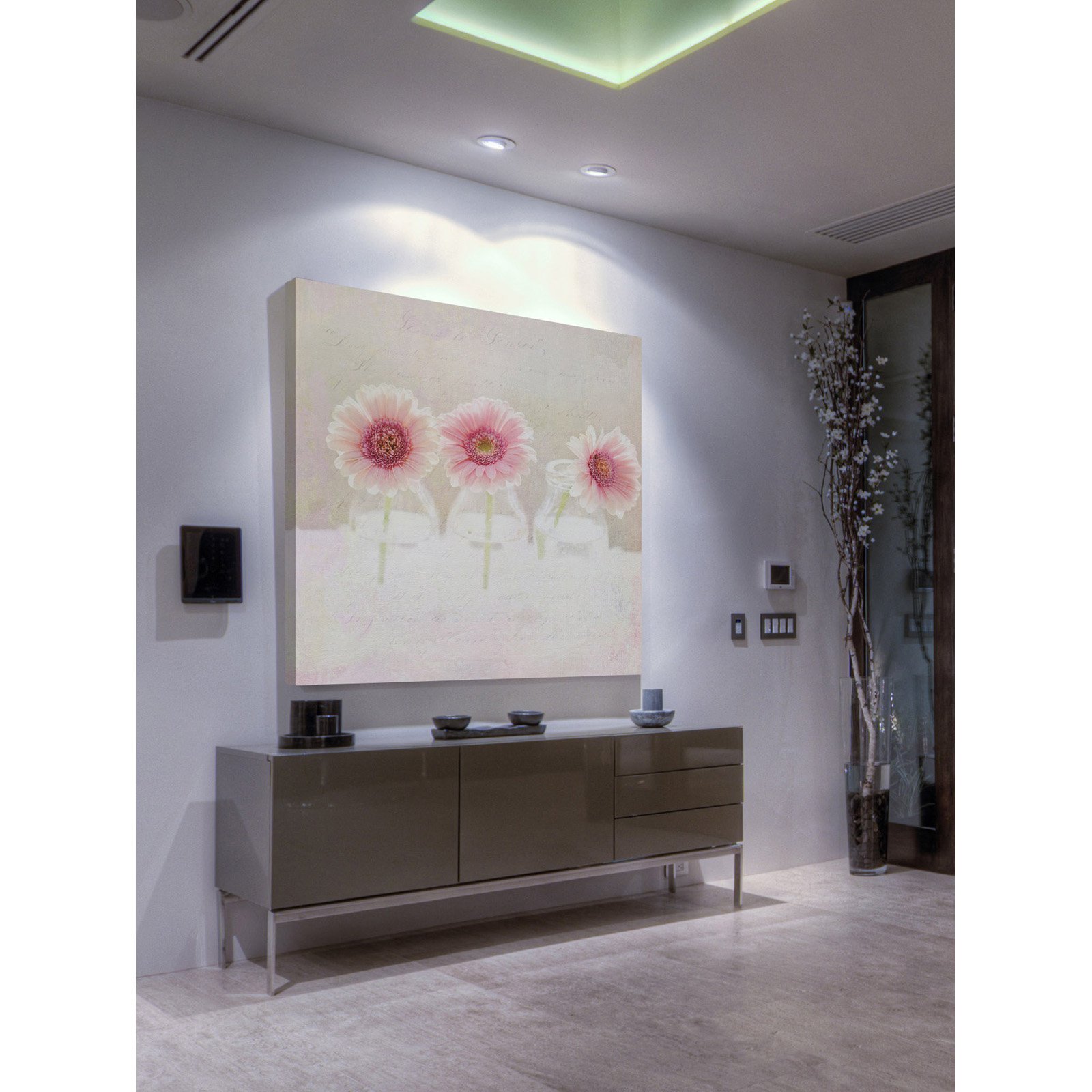 "3 Daisies" Painting Print on Wrapped Canvas