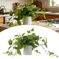 thumbnail image 3 of Artificial Pothos Plants with Pots, Realistic Hanging Plants in Plastic Pots, Indoor and Outdoor Decor for Home, Shelves, Bathrooms, Kitchens, and Desktop Floral Arrangements, 3 of 10