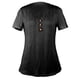 thumbnail image 3 of Gibobby Camiseta con cuello en V para mujer Camiseta manga corta con cuello en V para mujer, informal, holgada, con botones encaje, patrón trenzado(Negro,M), 3 of 5