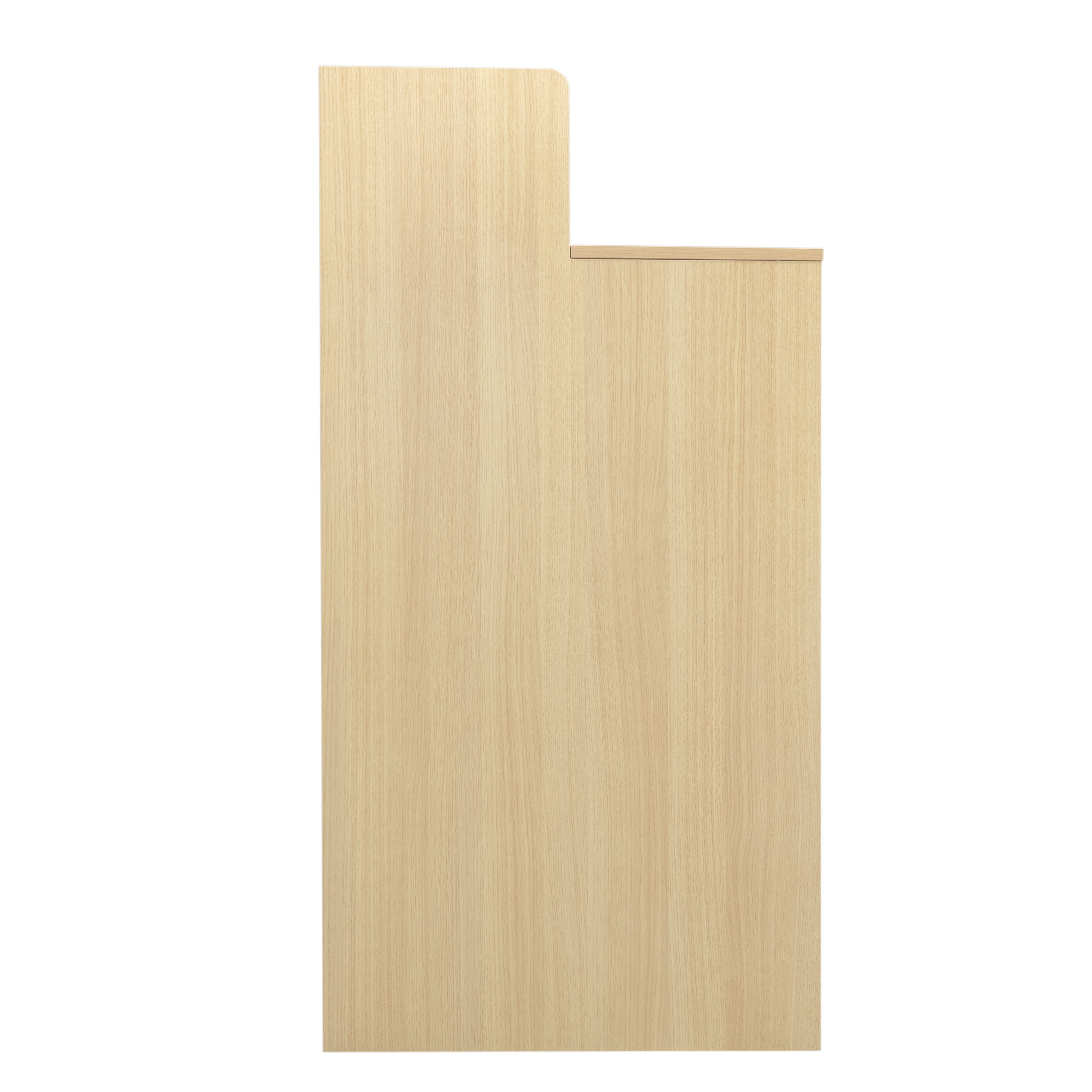 BizChair Trash Receptacle Enclosure with Upper Tray Shelf Oak