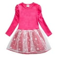 thumbnail image 2 of REDARER Toddler Girls' Long Puff Sleeve Tutu Dress, Star & Moon Print Mesh Skirt, Casual Party Princess Dress for Kids,4-5 Years, 2 of 6