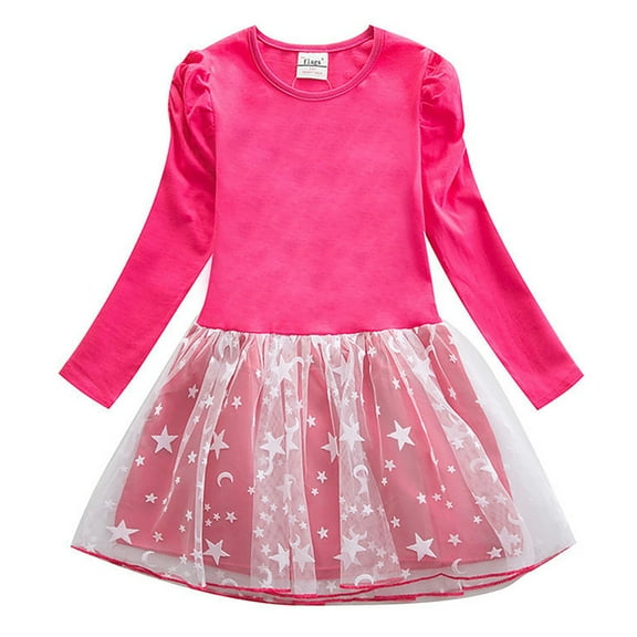 YUELONGHU Girls Fashion Dresses Toddler Girl Dresses 2T Blue Toddler Girls Dresses Tutu Party Sequins Prints Style 18-24 Months