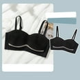 thumbnail image 4 of Penkiiy Women Bras Casual Sexy Front Button Shaping Cup Shoulder Strap Underwire Bra Plus Size Extra-Elastic Wirefree Black Bras, 4 of 5
