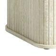 thumbnail image 5 of STYLIVIA 15" Fluted Pedestal Square End Table Modern Wood Design Travertine 21.9" H, 5 of 11