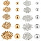 thumbnail image 1 of 300 cuentas espaciadoras doradas, cuentas plateadas lisas, cuentas chapadas en oro de 14 quilates, cuentas de semillas metálicas, cuentas sueltas sin costuras, 1 of 7