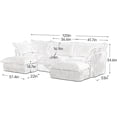 thumbnail image 2 of Modular Sectional Sofa Set, 120" Oversized Corduroy Couch, U Shaped Convertible Cloud Couch with Double Chaise, Comfy Sofa Sleeper 3 Deep Seat Sofas for Living Room, Apartment, Green, 2 of 9