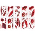 thumbnail image 1 of 10 piezas de tatuaje de Halloween6, maquillaje profesional de Halloween, tatuajes temporales de Halloween, cicatrices de pegatinas de tatuajes de Halloween con tatuaje de costra falsa Rojo Verde Cocina, Decoración y Otros, 1 of 3