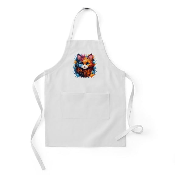 CafePress - Cute Cat Watercolor - Kids Apron