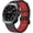 Black Red, variant on Breathable Sport Band Compatible with Samsung Galaxy Watch 7 Ultra Bands,Rugged Soft Two tone Silicone Waterproof Replacement Bands for Galaxy Watch 7 Ultra 47mm Women Man Strap