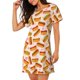 thumbnail image 2 of Fotbe Hot Dog In Heart Bata de Dormir para Mujer con Estampado, Camisón de Algodón de Manga Corta, Ropa de Dormir Casual, 2 of 6