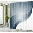 thumbnail image 4 of Ambesonne Contemporary Shower Curtain, Print Modern Stripes, 69"Wx84"L, Slate Blue, 4 of 4