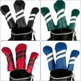 thumbnail image 6 of ROZYARD 3Pcs Stripe Pattern Fairway Wood Headcover Golfs Driver Fairway Hybrids Head Cover, 6 of 13