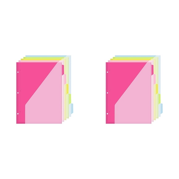 WHEANG 5 Color Divider Page US Standard Folder Double Bag Storage Book Storage Device A Good Helper Of Documents So That You Find The Focus Of The Headache