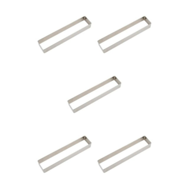 Decodeary Simple Stainless Steel Cookie Mold For Unique Cookies High Hardness Long square large size 5Set