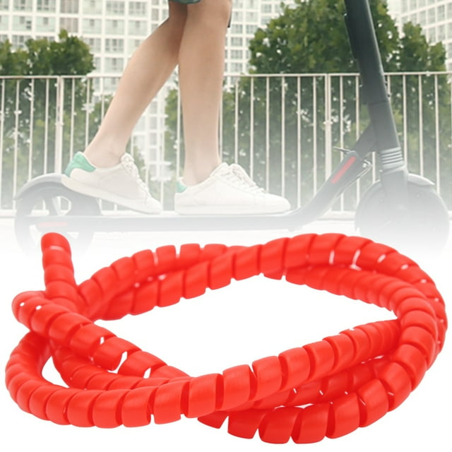 Brake Line Spiral Tube, Scooter Parts Brake Cable Housing, Replacement Part Spiral Cable Protector For Scooter Outdoor Assembly Accessory Black,red,yellow