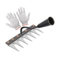 thumbnail image 1 of koolsoo Gardening Garden Hoe Weeding Rake Weeds Remover for Lawn Digging Landscaping 7 tines, 1 of 9