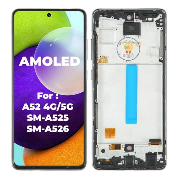 Amoled Screen With Frame for Samsung A52 4g 5g A525 A526
