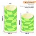 thumbnail image 4 of RMDQTR 2PCS Tapered Flickering Flame Candle Lamp LED Simulated Candle Christmas Holiday Decorations Flame-Free Safety Ambient Lighting Green Twisted Checkered, 4 of 8