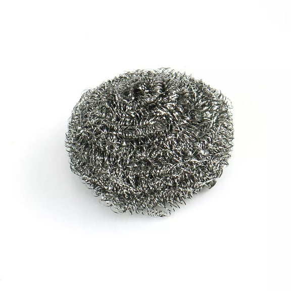 Unique Bargains Stainless Steel Scouring Pad Wire Scrubber 6 Pcs Silver