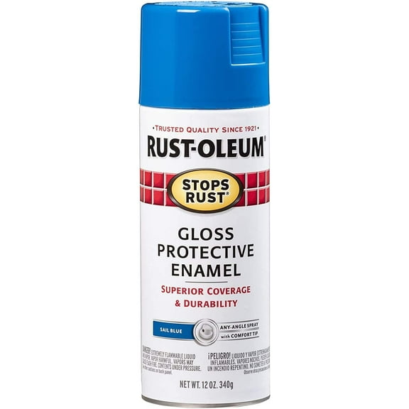 Rust-Oleum Stops Rust Spray Paint - Gloss Sail Blue, Durable - 2 Pack, 2 Piece