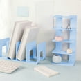 thumbnail image 1 of JASKFLY Plastic Bookends Large Bookstand Desktop Storage Organizer Plastic Book Support, 1 of 8
