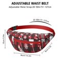 thumbnail image 3 of Fanny Pack Red Christmas Snowman Pattern Waist Pack Bag,Running Cross Bag,Waterproof Large Fanny Packs for Women Men for Travel Running Hiking Cycling, 3 of 6