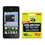 Refurbished Straight Talk Huawei Ascend Plus H881C Prepaid Smartphone with BONUS $45/30-Day Plan