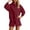 Wine, variant on Track Suits for Women Set Long Sleeve Pullover Hoodie and Shorts 2 Piece Matching Set Sweat Shorts Sets Loungewear