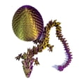 thumbnail image 7 of Dragon Egg with a Dragon Inside Toy, Decorative Flexible Crystal Dragon, Golden Purple Silk Tricolor, 7 of 7