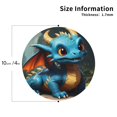 thumbnail image 3 of Honeii Adorable Blue Baby Dragon Print Leather Coaster Set of 6, Ideal for Safeguarding Your Furniture from Drinks Spills and Effortless Cleanup,Round Shape, 3 of 7
