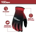 thumbnail image 3 of Hyper Tough All Purpose Performance Work Gloves, Synthetic Leather, Black and Red, Adult, Unisex, Medium, 3 of 12