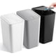 thumbnail image 1 of 3 Botes de Basura de Plástico,Cubo de Basura Impermeable, Cubeta de Basura de Baño,Bote de Basura con Tapa,Capacidad de 10 L,Para Recámara,Baño,Cocina,Sala de (Negro, blanco y gris), 1 of 7