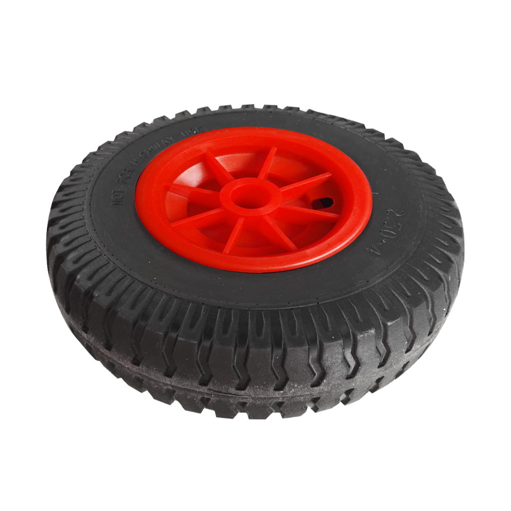 1Pc Puncture Proof Rubber Tyres on Red Wheel Kayak Trolley/Trailer Wheel M/S for 