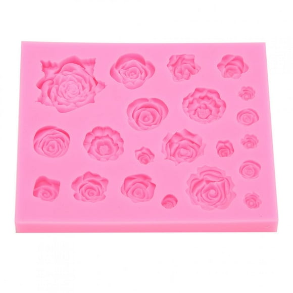 Molde de arcillaMolde de silicona Flor de rosa Molde de silicona Molde de flores Máxima confiabilidad Jadeshay A