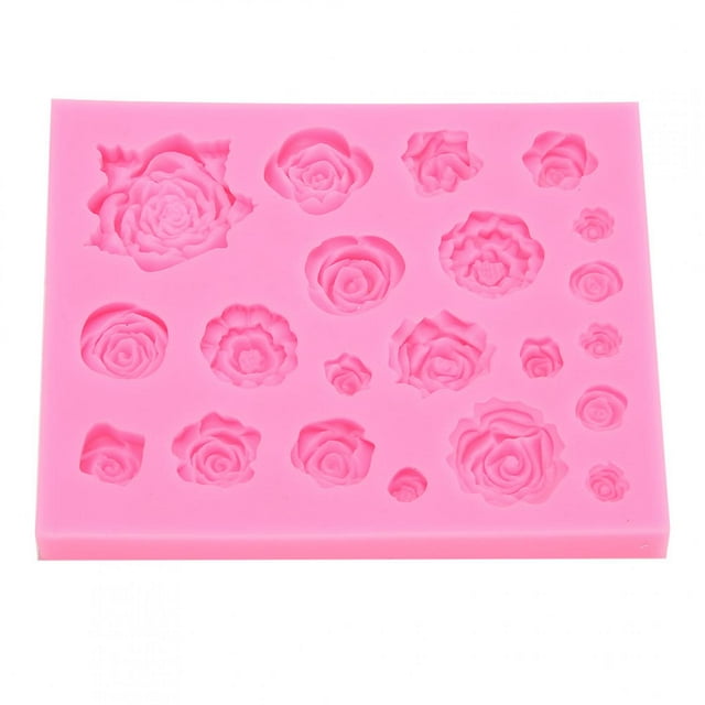 Molde de arcillaMolde de silicona Flor de rosa Molde de silicona Molde de flores Máxima confiabilidad Jadeshay A