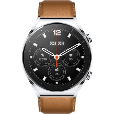 Xiaomi Watch S1, Sapphire Glass, Stainless Steel Case, 1.43" AMOLED Display, Dual-Band GPS, Leather Strap, Bluetooth Phone Call, 117 Fitness Modes, Wireless Charging, Silver