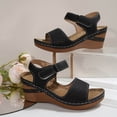thumbnail image 6 of Dakaela Wedge Sandals for Women Comfortable Orthopedic Summer Dressy Platform Casual Walking Dress Shoes with Ankle Strap Black Size 6.5, 6 of 9