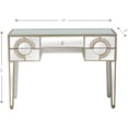 thumbnail image 3 of HomeRoots 396856 31 x 43.25 x 15 in. Antiqued Silver Crystal Console Table, 3 of 7