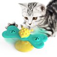 thumbnail image 1 of Molino de viento Juguete para gatos Juguete interactivo para gatos Tocadiscos Molar para gatos Abanopi Placa giratoria, 1 of 7