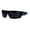 blue skull, variant on Locs Skull Print Rectangular Gangster Cholo Sport All Black Sunglasses Silver