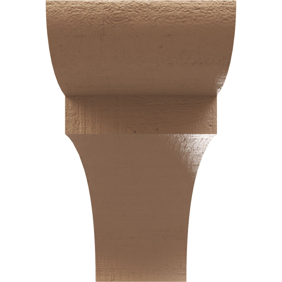 4"W x 24"D x 8"H Thin Yorktown Rough Cedar Woodgrain TimberThane Corbel, Primed Tan