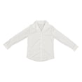 thumbnail image 1 of Blusa de gasa para mujer, elegante, cómoda, de color puro, informal, de manga larga, para el trabajo, uso diario, color blanco M, 1 of 15