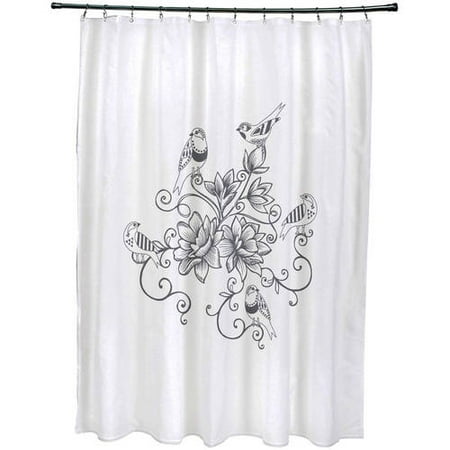 Simply Daisy 71 X 74 Five Little Birds Floral Print Shower