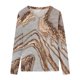 thumbnail image 4 of Camisas Para Mujer Camisetas de Gran Tamaño Manga Larga Moda Casual Cuello en V Cómodo Impreso Top Camiseta Blusa Odeerbi ODB135581, 4 of 4
