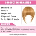 thumbnail image 2 of Korikoli Clip in Bangs 100% Remy Human Hair Extensions Clip on Fringe Air Bangs with Nice Net Natural Flat Neat Bangs with Temples One Piece Hairpiece Straight Ginger Blonde for Women, 2 of 8