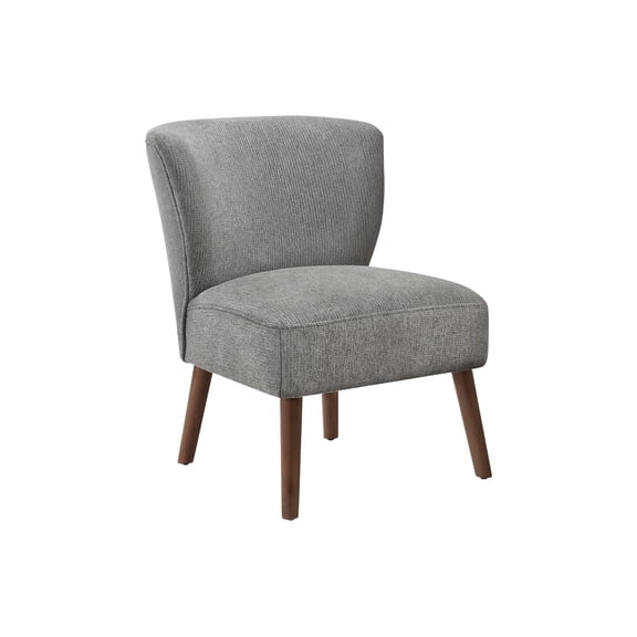 Accent Chair - 33"H - Upholstered - Living Room - Bedroom - Light Gray - Walnut