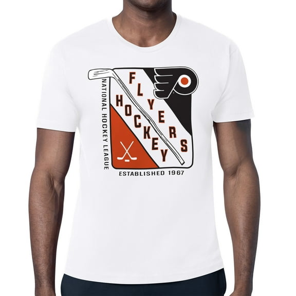 Men's Starter White Philadelphia Flyers Shield Graphic T-Shirt