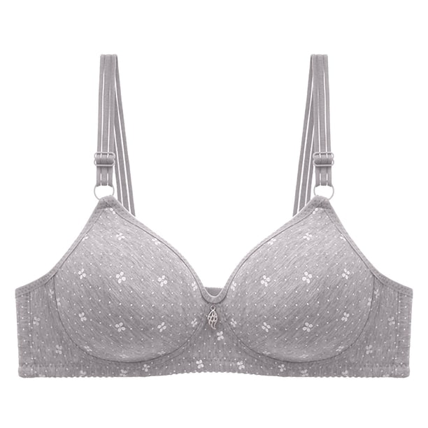 Sujetador sin aros con estampado antiescape, transpirable, cómodo y sexy con flores rotas para mujer Fridja nalpqowj7934