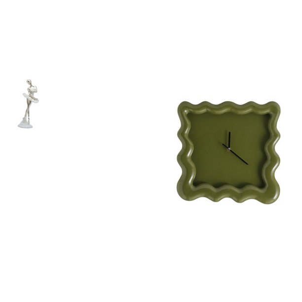 Figura de escritorio,Estatua de bailarina,adorno de escritorio,decoración del hogar,Reloj de pared,Reloj de pared decorativo para baño y dormitorio.,Reloj de pared cuadrado silencioso y sin