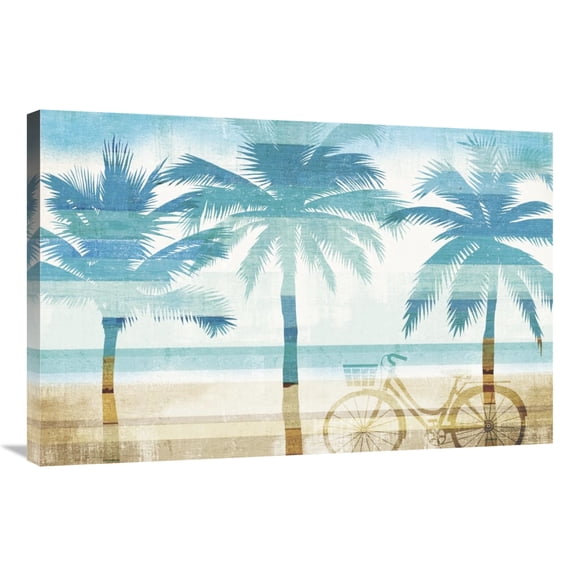 Global Gallery's 'Beachscape Palms I' By Michael Mullan Stretched Canvas Wall Art
